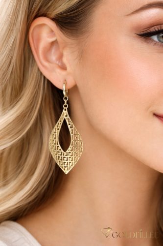 Gold-Filled Hypoallergenic Earrings 52mm 14K color