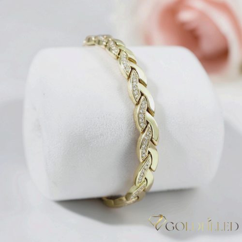 Gold-Filled Hypoallergenic Bracelet 19 cm/7mm 14K color