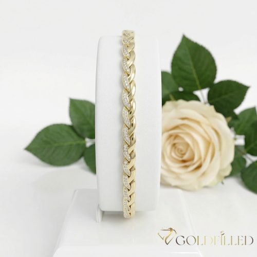 Gold-Filled Hypoallergenic Bracelet 19 cm/7mm 14K color