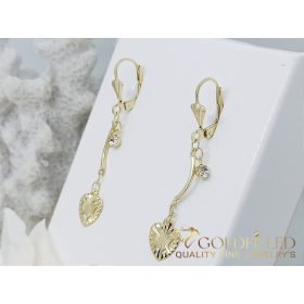 Gold-Filled Hypoallergenic Heart Earrings 52mm 14K color	