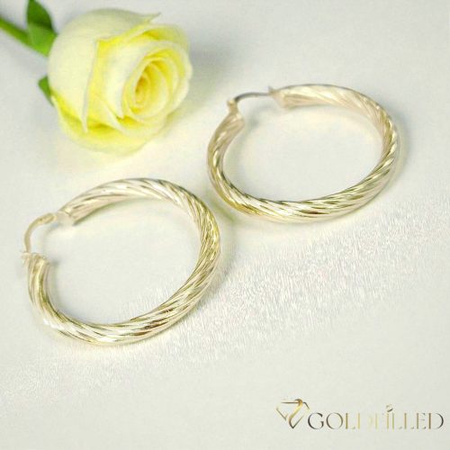 Gold-Filled Hypoallergenic Hoop Earrings 40mm 14K color	