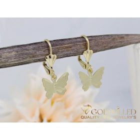   Gold-Filled Hypoallergenic Butterfly Earrings 30mm 14K color	