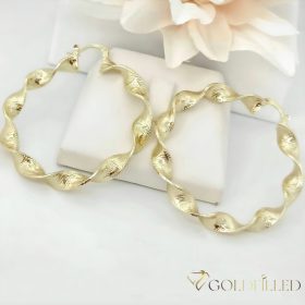 Gold-Filled Hypoallergenic Hoop Earrings 50mm 14K color	