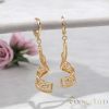 Gold-Filled Hypoallergenic Earrings 50mm 18K color