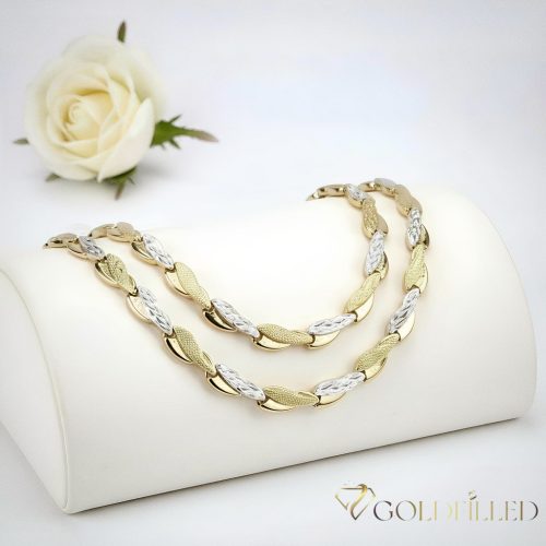 Gold-Filled Hypoallergenic Necklace Length 18'' (45cm) / 7mm + Bracelet 19cm 14K Multicolor 