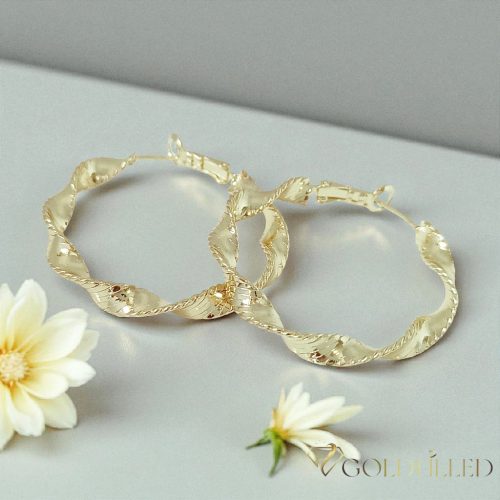 Gold-Filled Hypoallergenic Hoop Earrings 40mm 14K color	