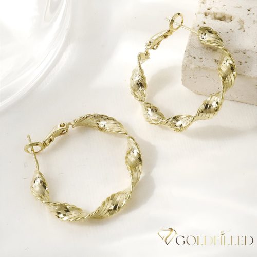 Gold-Filled Hypoallergenic Hoop Earrings 30mm 14K color