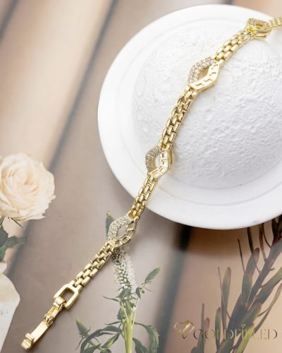 Gold-Filled Hypoallergenic Bracelet 17cm/4-8mm 14K color