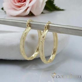 Gold-Filled Hypoallergenic Hoop Earrings 30mm 14K color