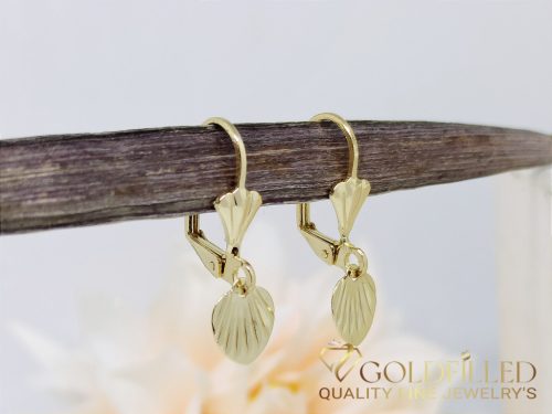 Gold-Filled Hypoallergenic Leaf Earrings 27mm 14K color	