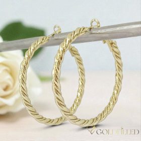 Gold-Filled Hypoallergenic Hoop Earrings 50mm 14K color	