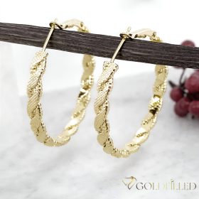 Gold-Filled Hypoallergenic Hoop Earrings 35mm 14K color