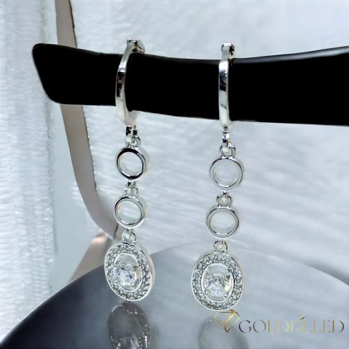 Gold-Filled Hypoallergenic Earrings 38mm Rhodium color	