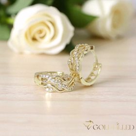 Gold-Filled Hypoallergenic Earrings 16mm 14K color