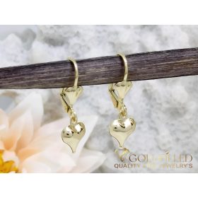 Gold-Filled Hypoallergenic Heart Earrings 27mm 14K color	